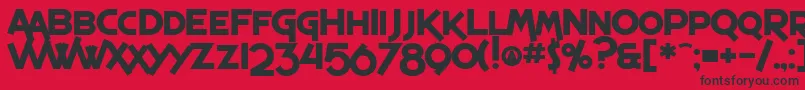 SfEspressoShackBold Font – Black Fonts on Red Background