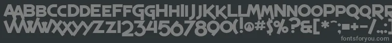 SfEspressoShackBold Font – Gray Fonts on Black Background