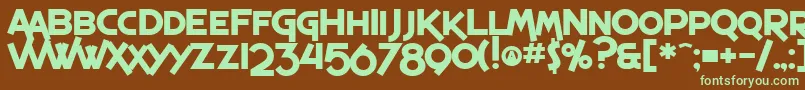 SfEspressoShackBold Font – Green Fonts on Brown Background