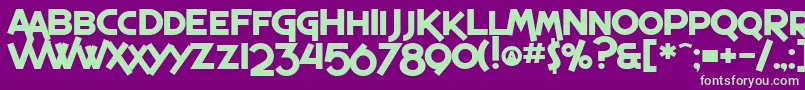 SfEspressoShackBold Font – Green Fonts on Purple Background