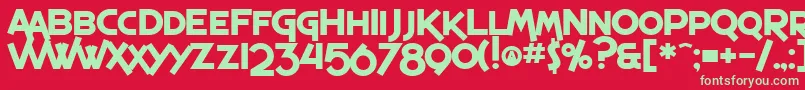 SfEspressoShackBold Font – Green Fonts on Red Background