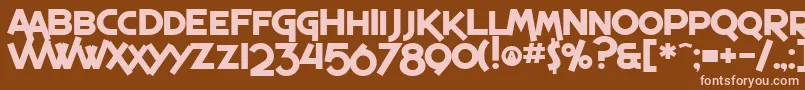 Lisätietoja SfEspressoShackBold-fontista SfEspressoShackBold-fontti – vaaleanpunaiset fontit ruskealla taustalla