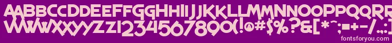 SfEspressoShackBold Font – Pink Fonts on Purple Background