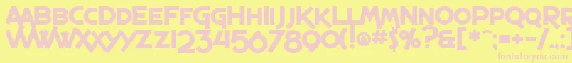 SfEspressoShackBold Font – Pink Fonts on Yellow Background