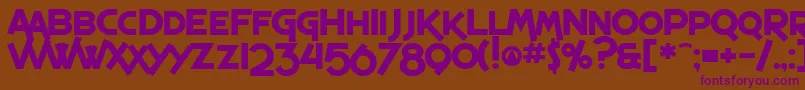 Lisätietoja SfEspressoShackBold-fontista SfEspressoShackBold-fontti – violetit fontit ruskealla taustalla