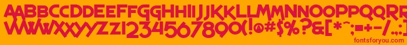 SfEspressoShackBold Font – Red Fonts on Orange Background