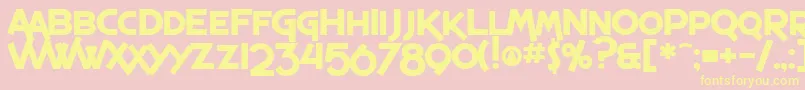 SfEspressoShackBold Font – Yellow Fonts on Pink Background