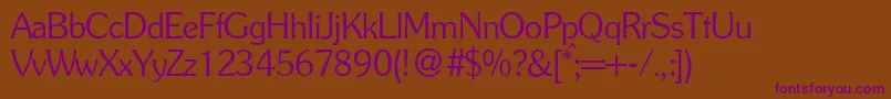 SoullightdbNormal Font – Purple Fonts on Brown Background