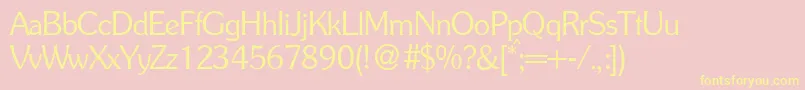 SoullightdbNormal Font – Yellow Fonts on Pink Background
