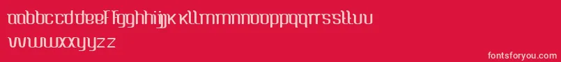CaspianSea-Schriftart – Rosa Schriften auf rotem Hintergrund