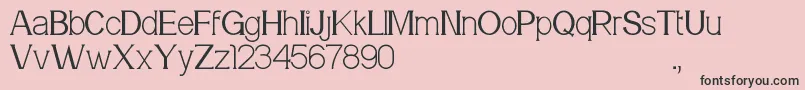 Meridian Font – Black Fonts on Pink Background