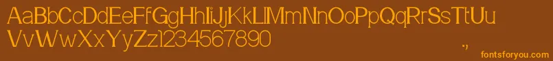 Meridian Font – Orange Fonts on Brown Background