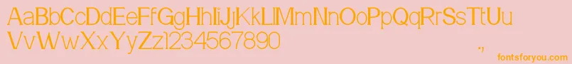 Meridian Font – Orange Fonts on Pink Background