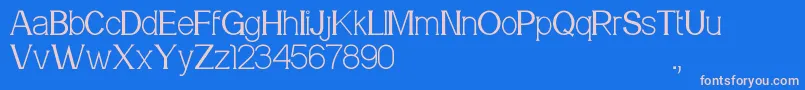 Meridian Font – Pink Fonts on Blue Background