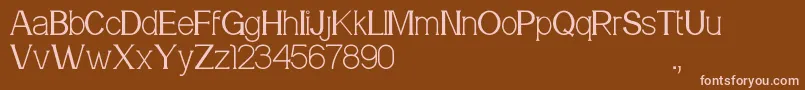 Meridian Font – Pink Fonts on Brown Background