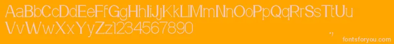 Meridian Font – Pink Fonts on Orange Background
