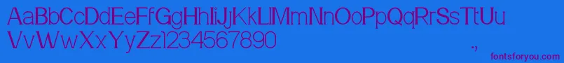 Meridian Font – Purple Fonts on Blue Background