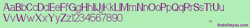 Meridian Font – Purple Fonts on Green Background
