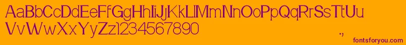 Meridian Font – Purple Fonts on Orange Background