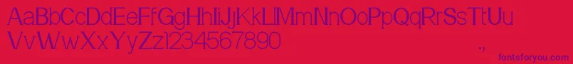 Meridian Font – Purple Fonts on Red Background