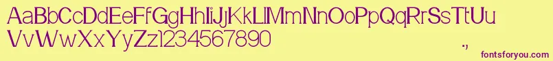 Meridian Font – Purple Fonts on Yellow Background