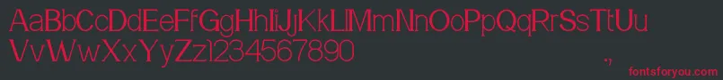 Meridian Font – Red Fonts on Black Background