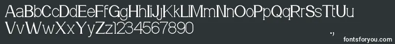 Meridian Font – White Fonts on Black Background