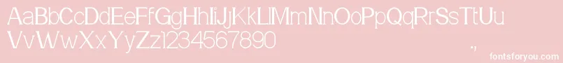 Meridian Font – White Fonts on Pink Background