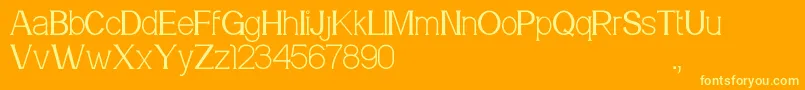 Meridian Font – Yellow Fonts on Orange Background