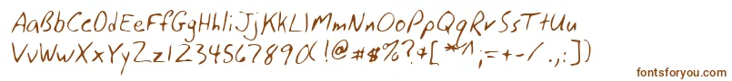 Lehn117 Font – Brown Fonts on White Background