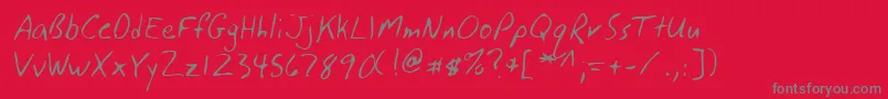 Lehn117 Font – Gray Fonts on Red Background
