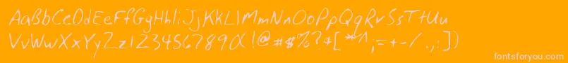 Lehn117 Font – Pink Fonts on Orange Background