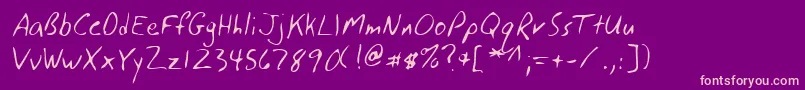 Lehn117 Font – Pink Fonts on Purple Background