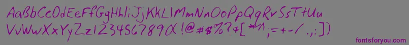 Lehn117 Font – Purple Fonts on Gray Background