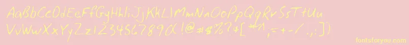 Lehn117 Font – Yellow Fonts on Pink Background