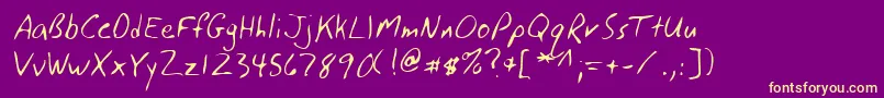 Lehn117 Font – Yellow Fonts on Purple Background