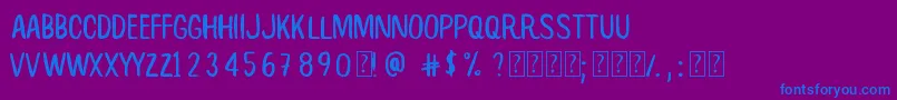 RootBeer Font – Blue Fonts on Purple Background
