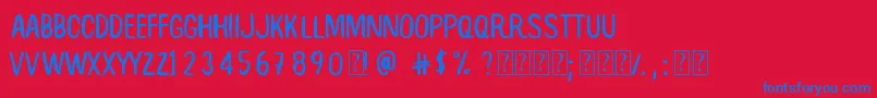 RootBeer Font – Blue Fonts on Red Background