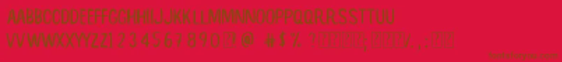 RootBeer Font – Brown Fonts on Red Background