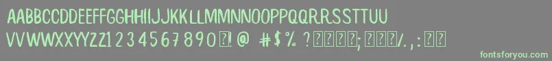 RootBeer Font – Green Fonts on Gray Background