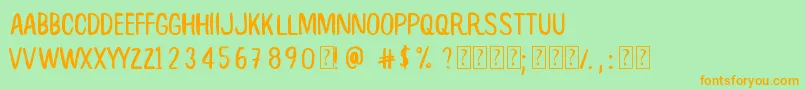 RootBeer Font – Orange Fonts on Green Background