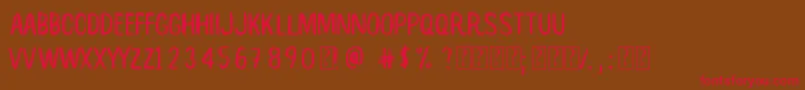 RootBeer Font – Red Fonts on Brown Background
