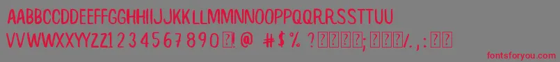 RootBeer Font – Red Fonts on Gray Background
