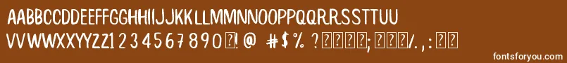 フォントRootBeer – 茶色の背景に白い文字