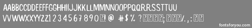 RootBeer Font – White Fonts on Gray Background