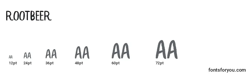 RootBeer Font Sizes