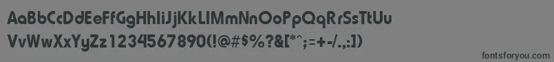 TriosskRegular Font – Black Fonts on Gray Background
