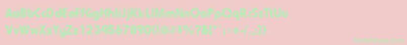 TriosskRegular Font – Green Fonts on Pink Background