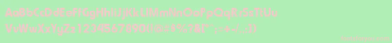 TriosskRegular Font – Pink Fonts on Green Background