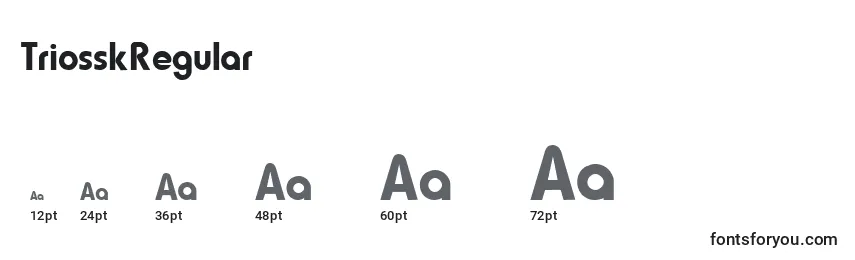 TriosskRegular Font Sizes